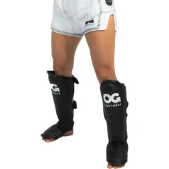 OG Fightwear Black Shin Guards