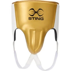 Sting Pro Leather White/Gold Abdominal Guard