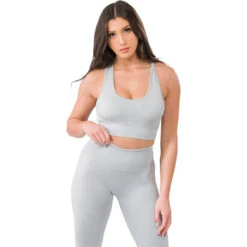 Sting Allure Grey Marle Seamless Sports Bra
