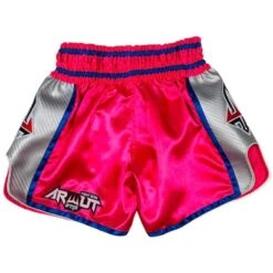 Arwut Fight Gear Carbon Edition Pink/Silver Muay Thai Shorts -Boxing Discount Store 2AWBS3 A005 c 1