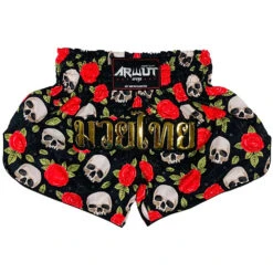 Arwut Fight Gear Gothic Skull & Roses Sublimation Muay Thai Shorts