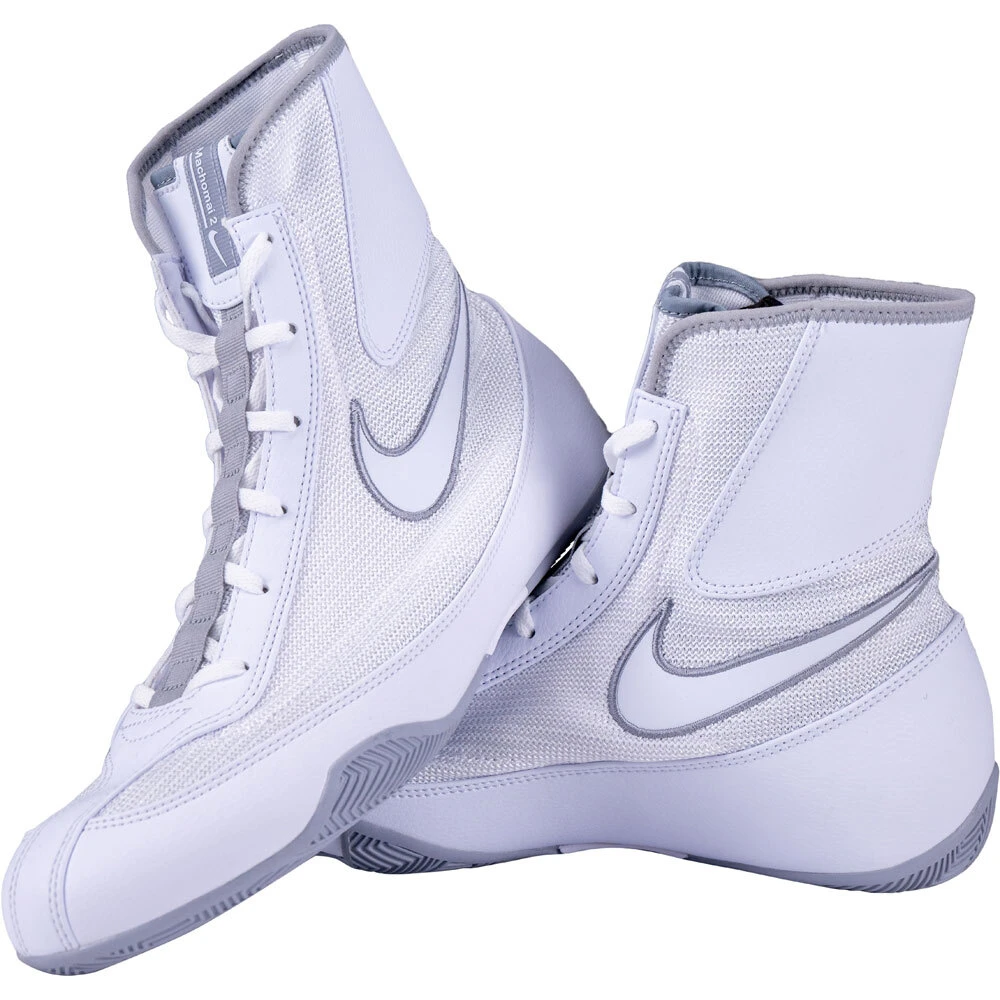 Nike Machomai 2 White/Grey Boxing Shoes 3 Nike Machomai 2 White/Grey Boxing Shoes