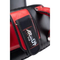 Arwut Fight Gear Protector Black/Red Thai Kick Pads -Boxing Discount Store 6AWKP4MCF BK RD 3