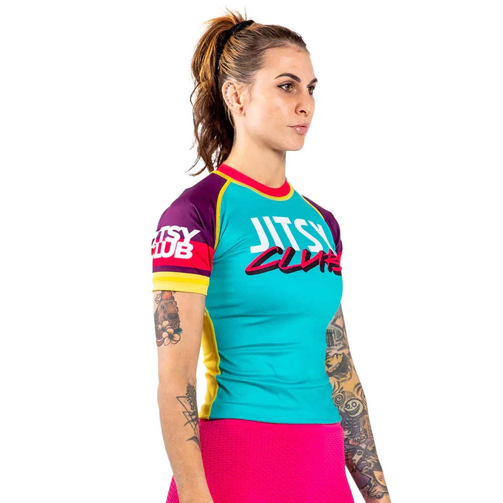 Jitsy Club 90's Baby Short Sleeve Womens Rash Guard 4 Jitsy Club 90's Baby Short Sleeve Womens Rash Guard - Image 2