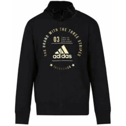 Adidas Taekwondo Black/Gold Zipped Hoodie