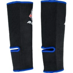 Arwut Fight Gear Black/Blue Premium Ankle Guards -Boxing Discount Store AG2 BLU 2