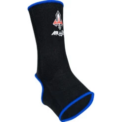 Arwut Fight Gear Black/Blue Premium Ankle Guards -Boxing Discount Store AG2 BLU 3