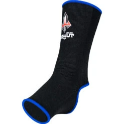 Arwut Fight Gear Black/Blue Premium Ankle Guards -Boxing Discount Store AG2 BLU 4