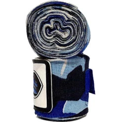 Morgan Sports Blue Camo 4M Elastic Boxing Hand Wraps