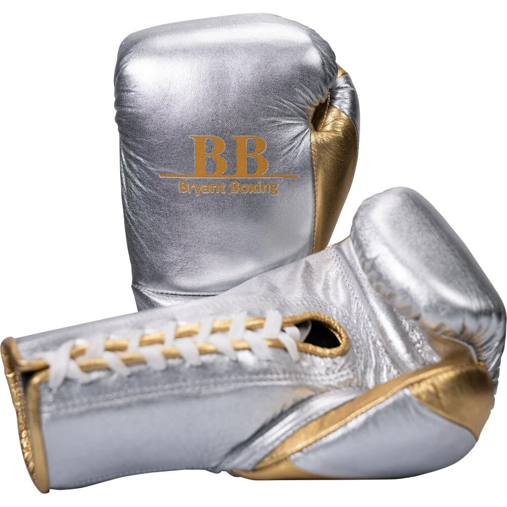 Bryant Boxing Yukon Conelius Silver/Gold Fight Gloves 8 Bryant Boxing Yukon Conelius Silver/Gold Fight Gloves - Image 6