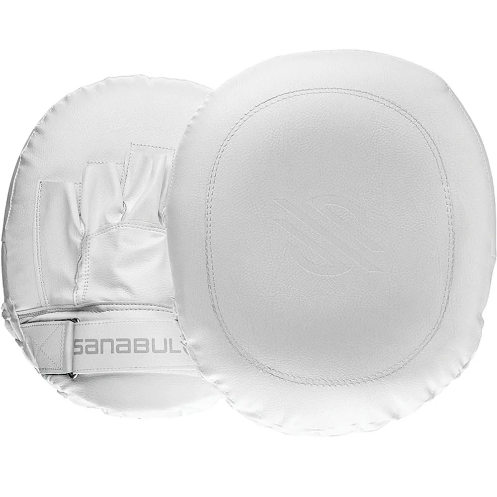 Sanabul Battle Forged White Punch Mitts 2 Sanabul Battle Forged White Punch Mitts