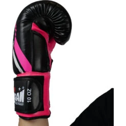 Morgan Sports Classic Pink/Black Boxing Gloves -Boxing Discount Store BG 5 PIB c 8