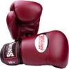 Twins Velcro Maroon Boxing Gloves