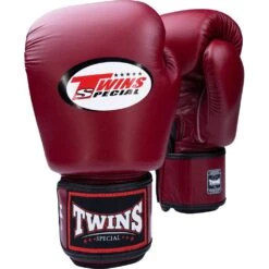 Twins Velcro Maroon Boxing Gloves -Boxing Discount Store BGVL3 MAR c 2