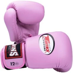 Twins Velcro Pink Womens Boxing Gloves