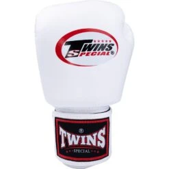 Twins White Velcro Boxing Gloves -Boxing Discount Store BGVL3 W c 3