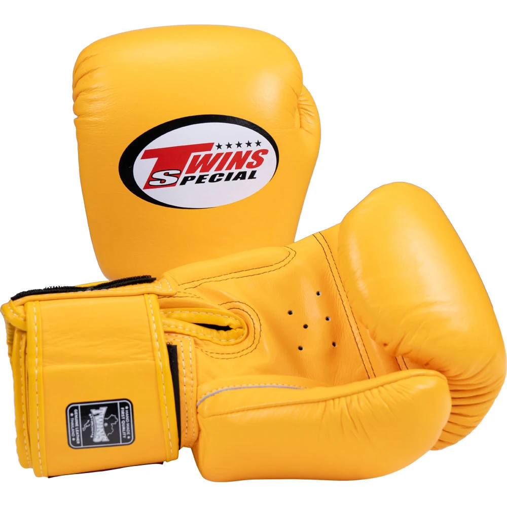 Twins Yellow Velcro Boxing Gloves 4 Twins Yellow Velcro Boxing Gloves - Image 2
