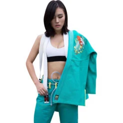 Fluory Koi Fish Womens Green Jiu Jitsu Gi