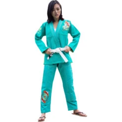 Fluory Koi Fish Womens Green Jiu Jitsu Gi -Boxing Discount Store BJJF20 c 4