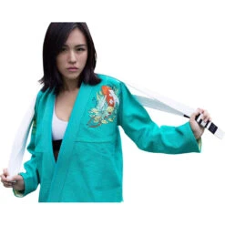 Fluory Koi Fish Womens Green Jiu Jitsu Gi -Boxing Discount Store BJJF20 c 6