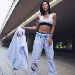 Fluory Koi Fish White Jiu Jitsu Gi -Boxing Discount Store BJJF20W c 3