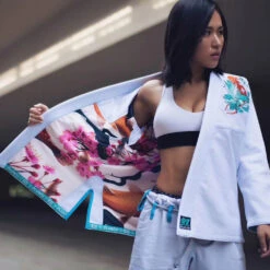 Fluory Koi Fish White Jiu Jitsu Gi -Boxing Discount Store BJJF20W c 4