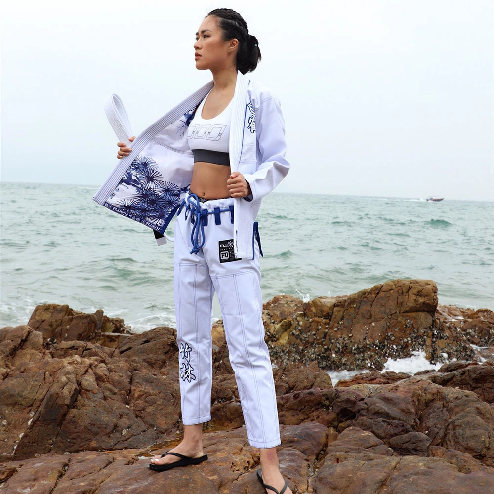 Fluory White Crane Womens Jiu Jitsu Gi 4 Fluory White Crane Womens Jiu Jitsu Gi - Image 2