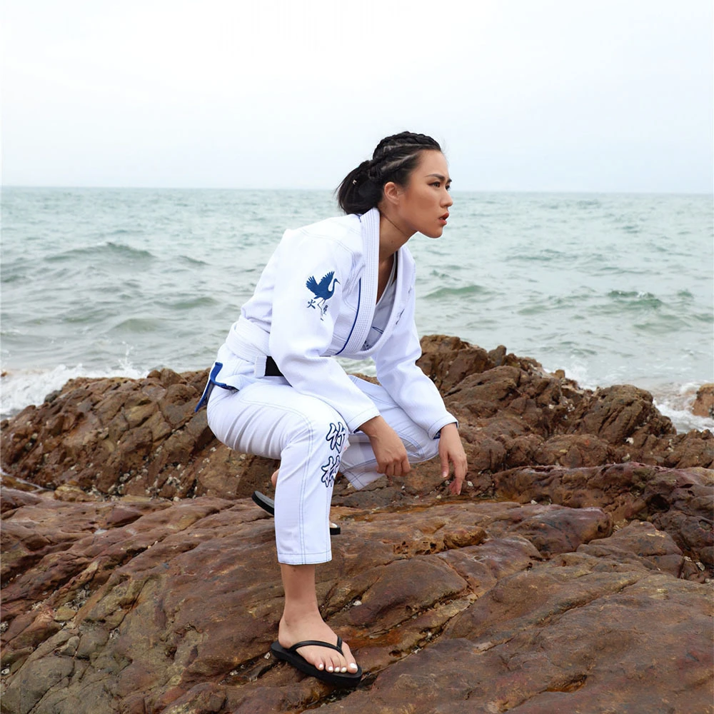 Fluory White Crane Womens Jiu Jitsu Gi 5 Fluory White Crane Womens Jiu Jitsu Gi - Image 3