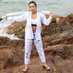 Fluory White Crane Womens Jiu Jitsu Gi 11 Fluory White Crane Womens Jiu Jitsu Gi -Boxing Discount Store BJJF24W c 4