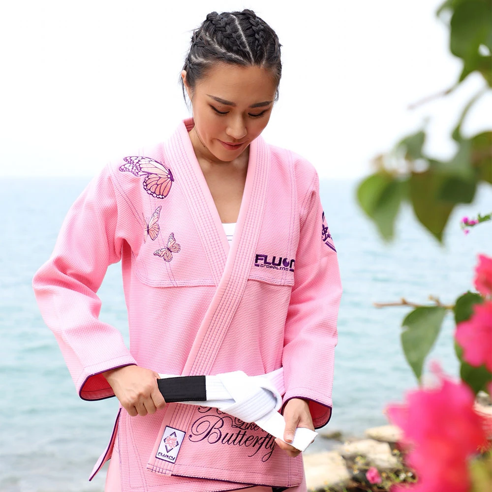 Fluory Pink Butterfly Jiu Jitsu Gi 7 Fluory Pink Butterfly Jiu Jitsu Gi - Image 5
