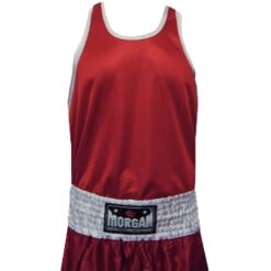 Morgan Sports Red/White Boxing Singlet