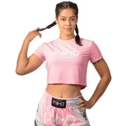 Primo Pink Womens Crop Top -Boxing Discount Store CROP PNK c 2