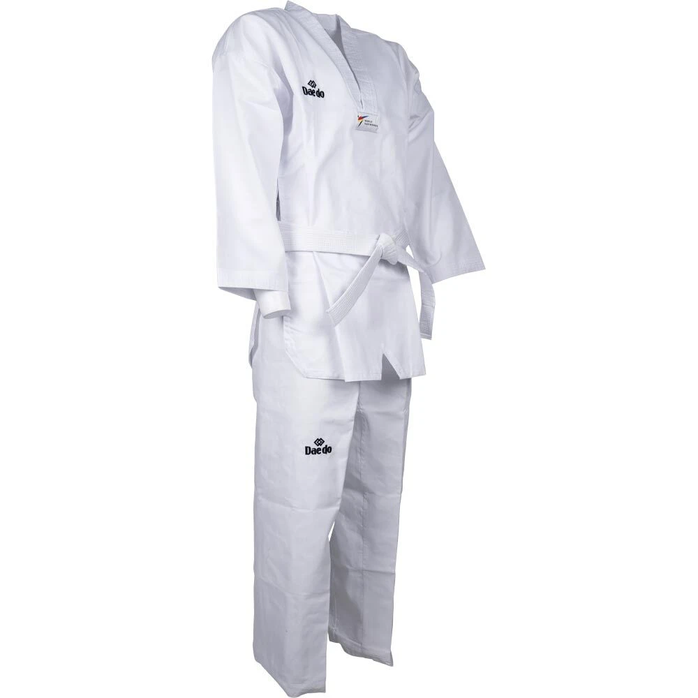 Daedo WT Approved White V Ribbed Dobok 8 Daedo WT Approved White V Ribbed Dobok - Image 6