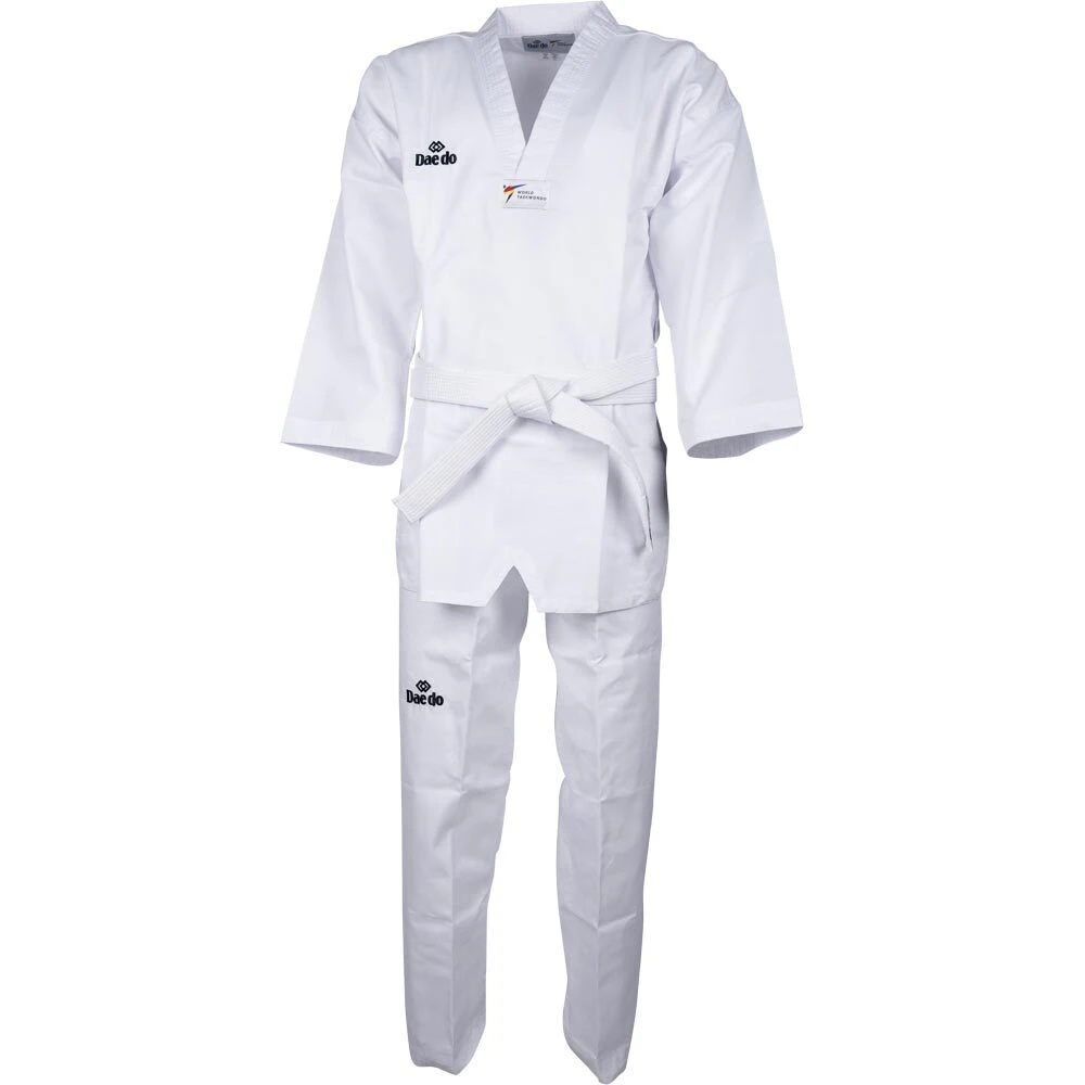 Daedo WT Approved White V Ribbed Dobok 9 Daedo WT Approved White V Ribbed Dobok - Image 7