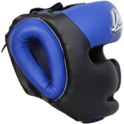 Danger Evolution Blue/Black Semi-Leather Head Gear -Boxing Discount Store DEHGEVO BBL c 2