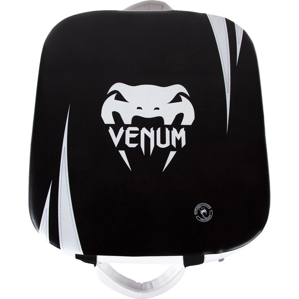 Venum Absolute Black/Ice Leather Square Kick Shield 3 Venum Absolute Black/Ice Leather Square Kick Shield