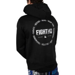 FightHQ Logo Black Hoodie 9 FightHQ Logo Black Hoodie -Boxing Discount Store FHQ BLK HDY c 2
