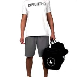FightHQ Black Duffle Gym Bag 9 FightHQ Black Duffle Gym Bag -Boxing Discount Store FHQ DB K 3