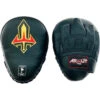 Arwut Fight Gear Black/Black Leather Curved Focus Mitts -Boxing Discount Store FMC1 BLK