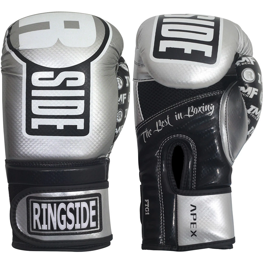 Ringside Apex Silver/Black Bag Gloves 3 Ringside Apex Silver/Black Bag Gloves