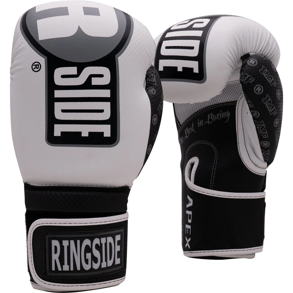 Ringside Apex Flash Black White Sparring Gloves 2 Ringside Apex Flash Black White Sparring Gloves