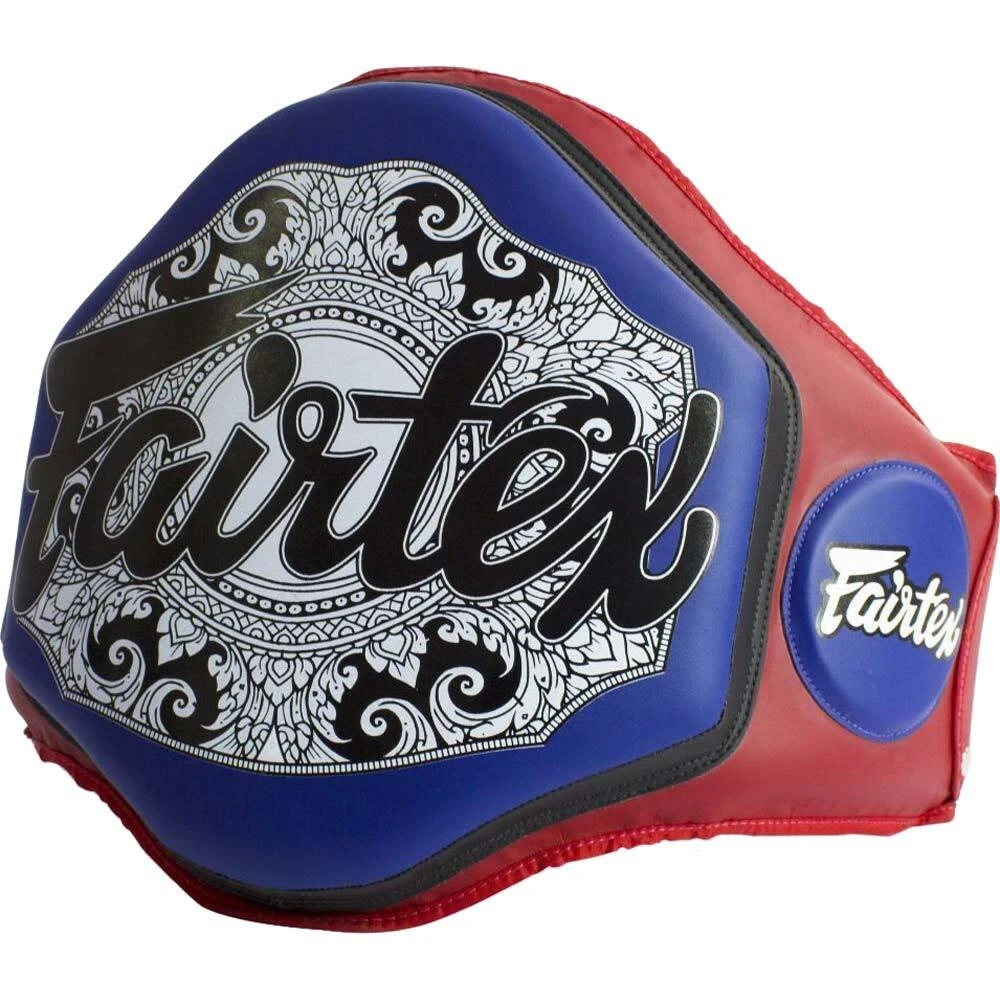 Fairtex Triple Champ Microfibre Red/Blue Belly Pad 3 Fairtex Triple Champ Microfibre Red/Blue Belly Pad