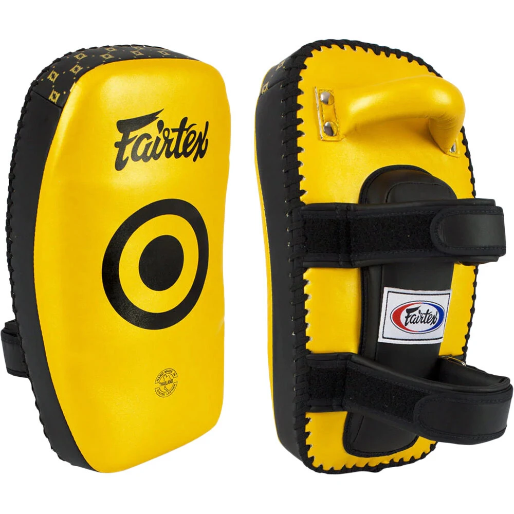 Fairtex Lightweight Black/Gold Thai Kick Pads 3 Fairtex Lightweight Black/Gold Thai Kick Pads