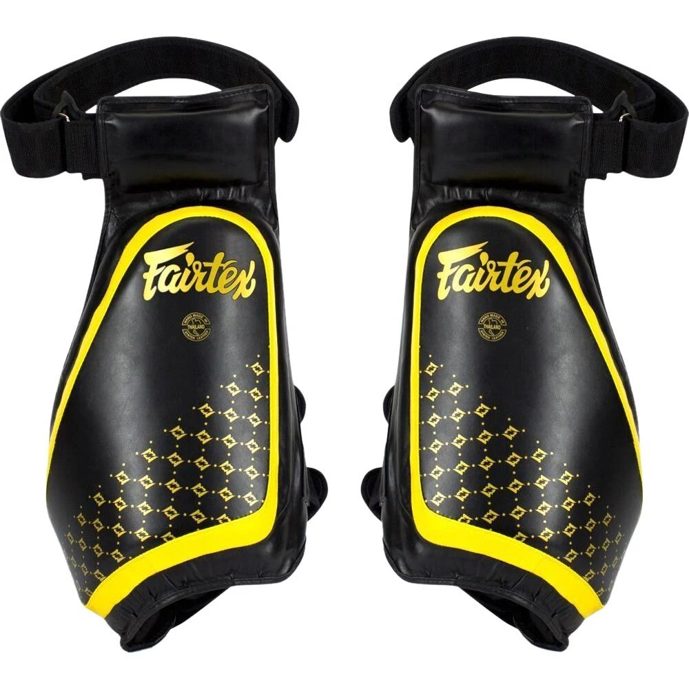 Fairtex Slim Design Black/Yellow Thigh Pads 3 Fairtex Slim Design Black/Yellow Thigh Pads