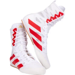 Adidas Box Hog 4 White/Red Boxing Shoes 9 Adidas Box Hog 4 White/Red Boxing Shoes -Boxing Discount Store HP9613 WHT c 2