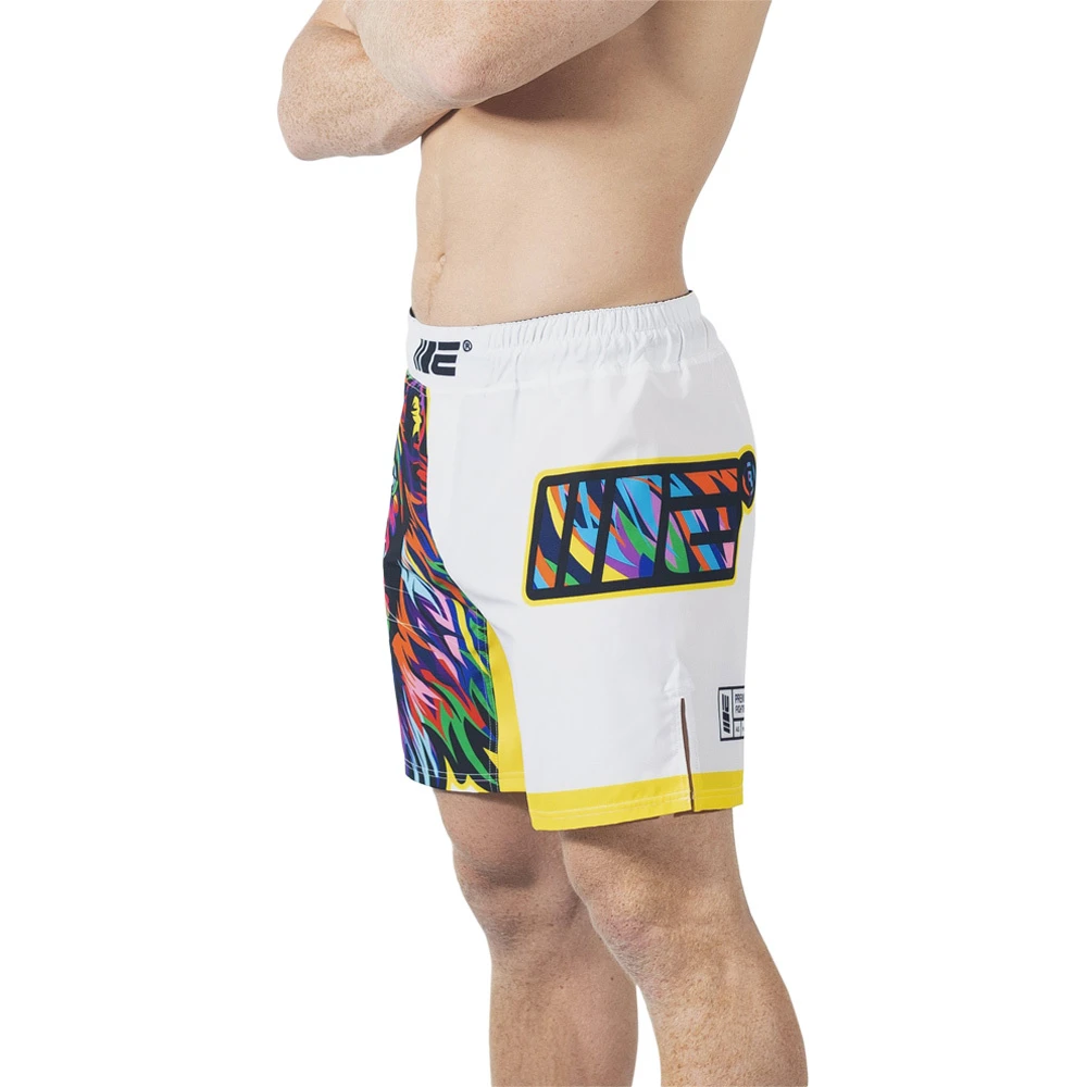 Engage Higher Lion White MMA Grappling Shorts 5 Engage Higher Lion White MMA Grappling Shorts - Image 3