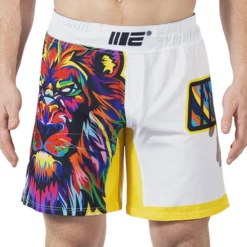 Engage Higher Lion White MMA Grappling Shorts