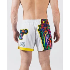 Engage Higher Lion White MMA Hybrid Shorts -Boxing Discount Store HRL HS WHT c 2