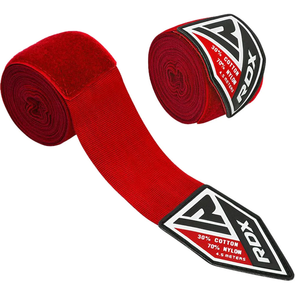 RDX Elasticised Red Hand Wraps 3 RDX Elasticised Red Hand Wraps