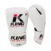 King Pro BG-2 Black/White Leather Boxing Gloves -Boxing Discount Store KBP BG2 c